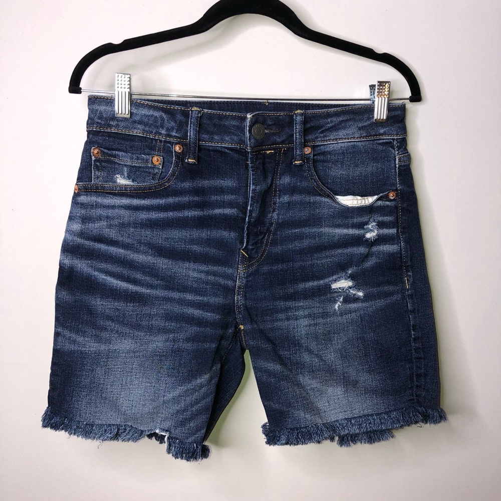 American Eagle Outfitters Blue Denim Distressed Size 28 Shorts